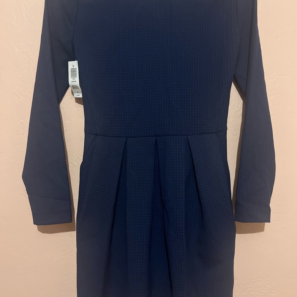 Sunday Best Blue Pleated Sheath Dress